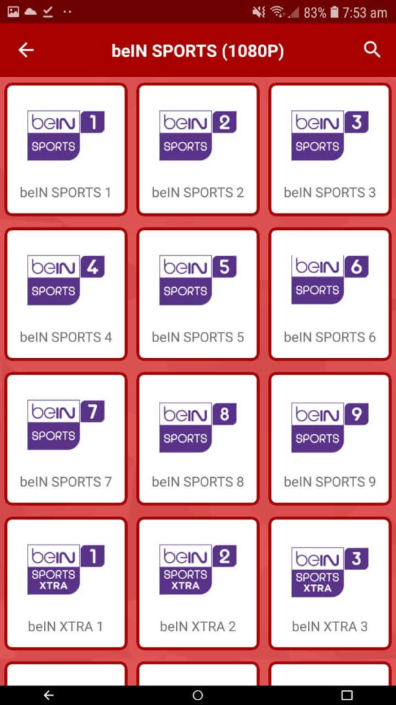 beIN SPORTs (1080P) on Yacine t