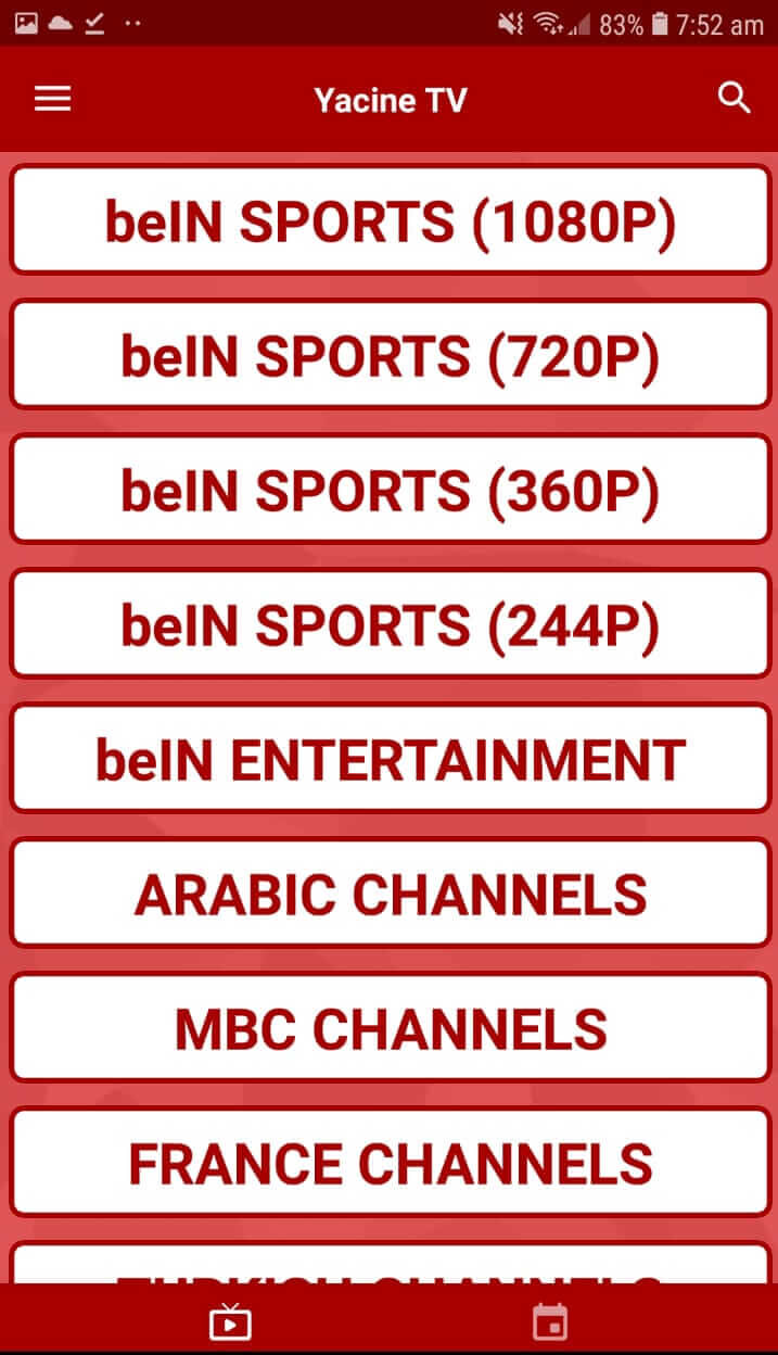 Yacine tv apk