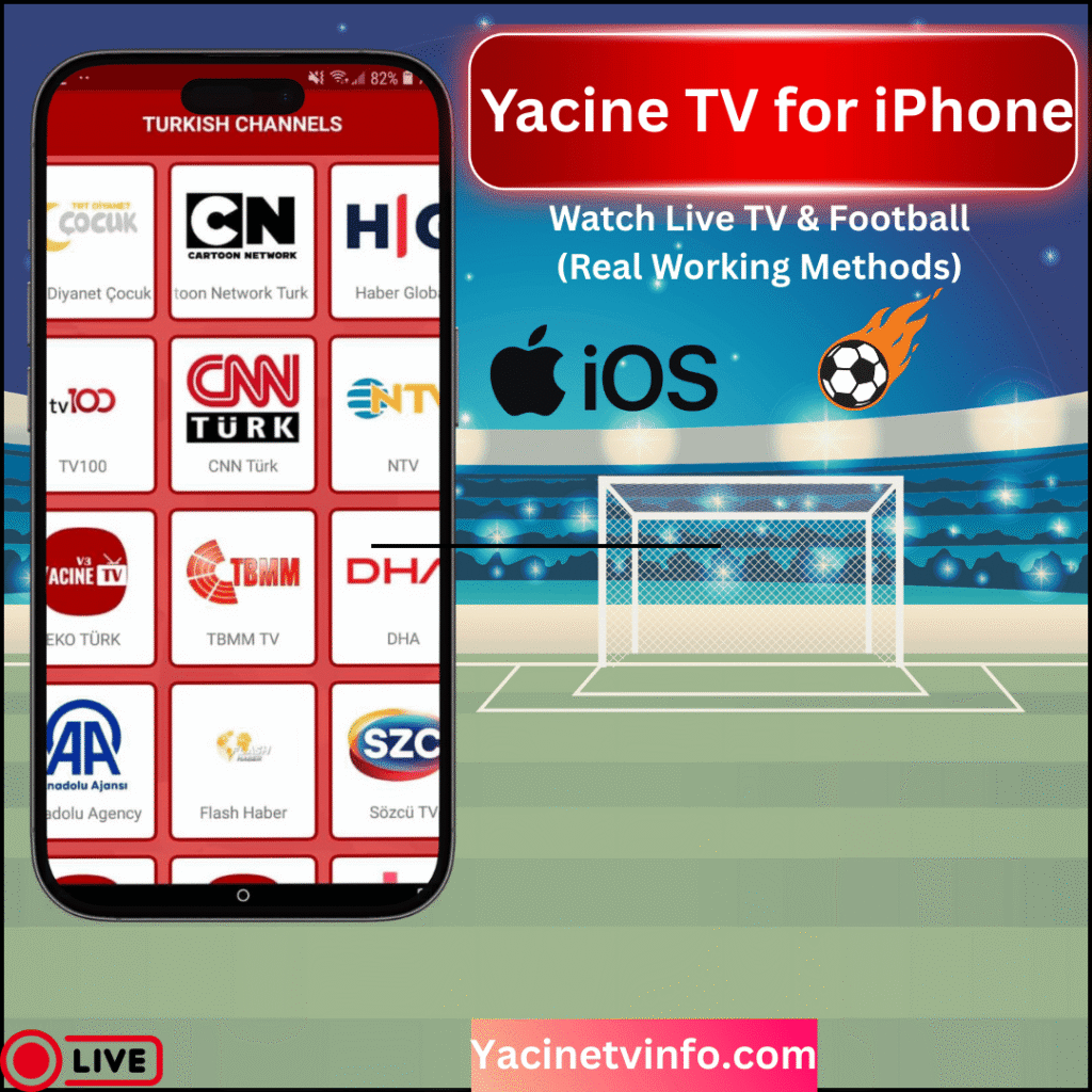 Yacine TV for iPhone-How to watch Live TV and Football on iOS device