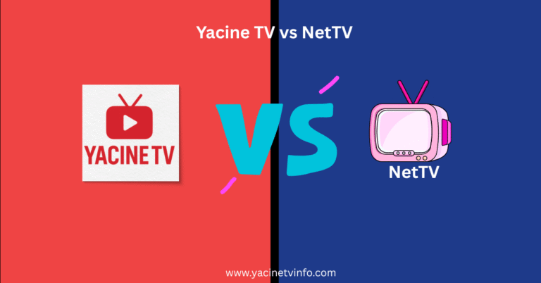 YacineTV vs NetTV comparison graphic showing features, streaming quality, and alternatives for users searching for yacine tv pro mod and live TV apps