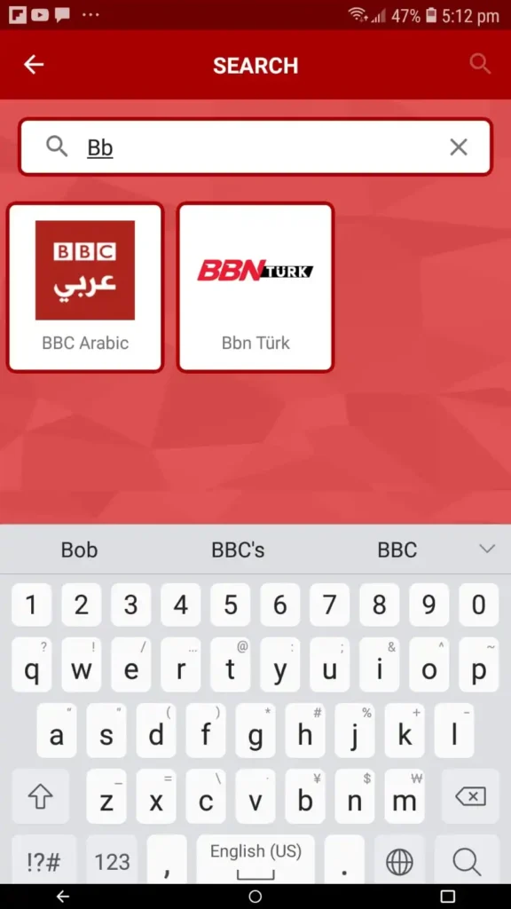 Search Your Channels on Yacine TV apk