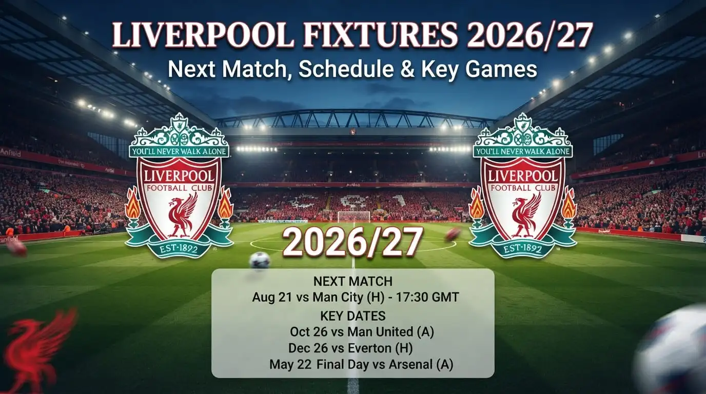 Liverpool Fixtures 2026/27